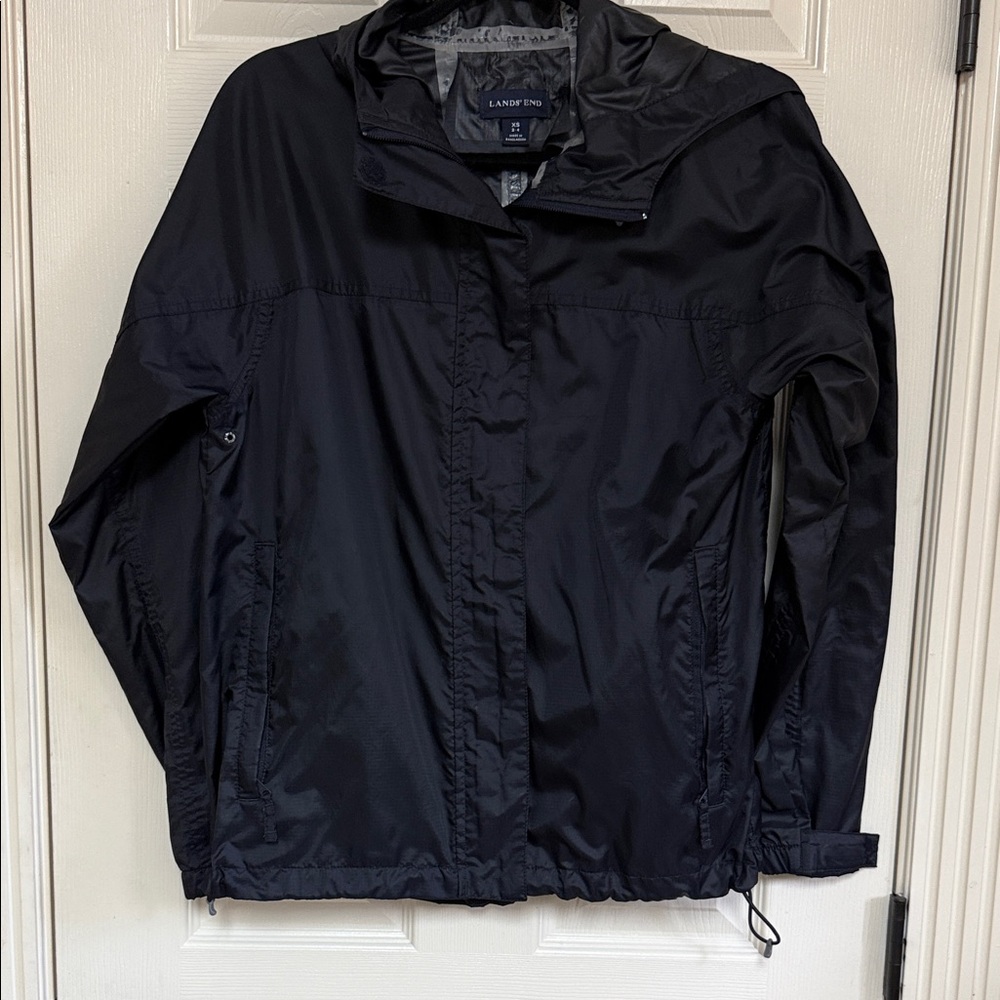 Lands' End Women’s black rain /Windbreaker